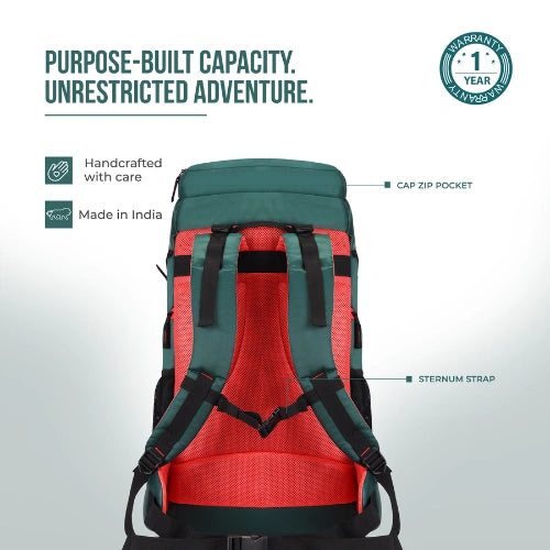 INSPIRED RUCKSACK 55L (GREEN - BLACK)