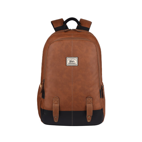 Gear Classic Anti-Theft Faux Leather Laptop Backpack